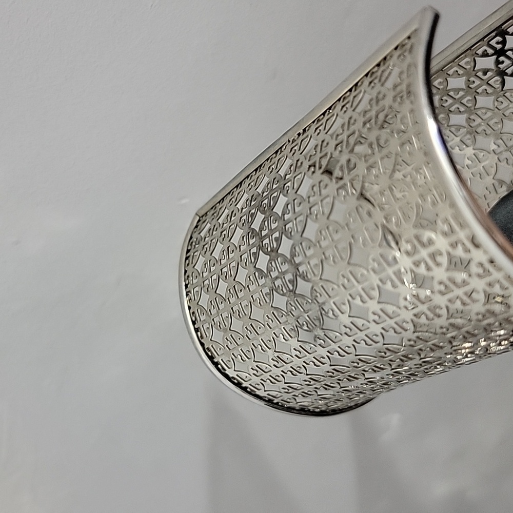 Tory Burch Intricate Silver Cuff Bracelet - Picture 11 of 12